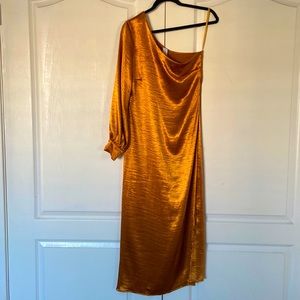 Beautiful copper satin gown!